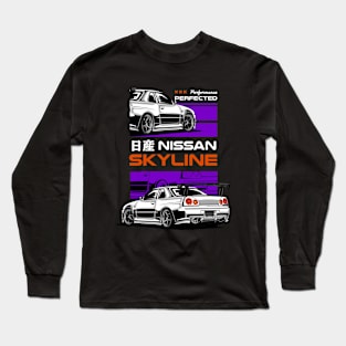 R34 Skyline GTR Car Long Sleeve T-Shirt